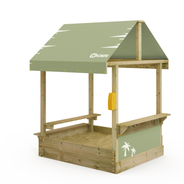 Sandkasten mit Dach und Picknicktisch Wickey Dinky - 115x135x28 cm  835204