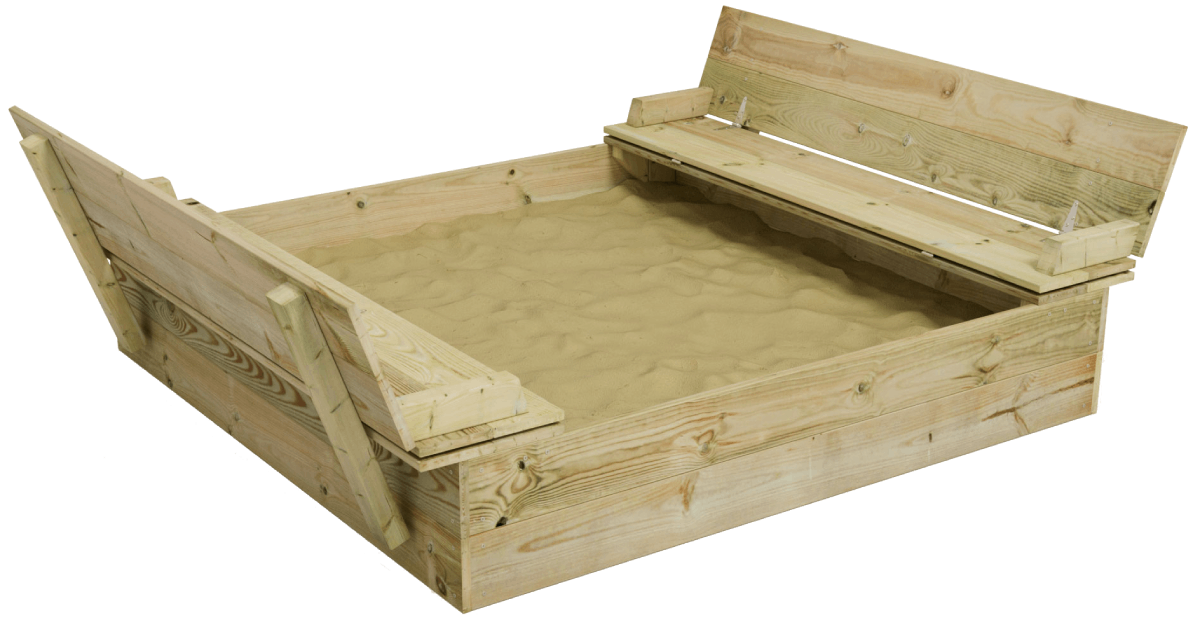 Sandkasten Flippey mit Klappdeckel (verschiedene Größen)