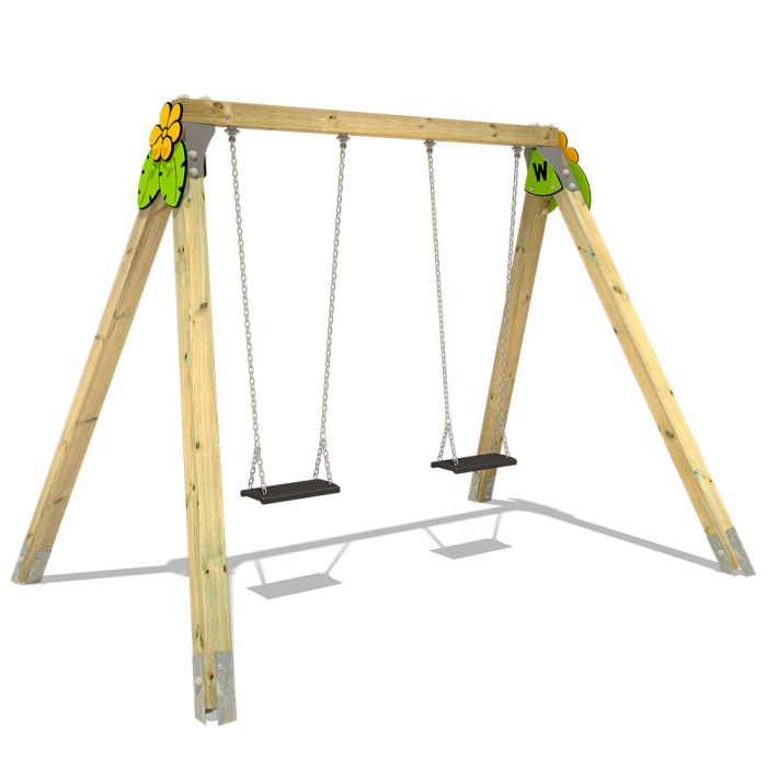 Schaukel Wickey PRO MAGIC Leaf mit feuerverzinkte Schaukelhaken und -kette main product photo